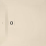 DURAVIT Sustano Duschwanne 800x800x30 Mineralguss Cream Matt – Quadratisch, Bodenbündig