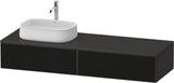 DURAVIT Zencha Konsolen-Waschtischunterbau 1600 mm Eiche Anthrazit mit 2 Auszügen