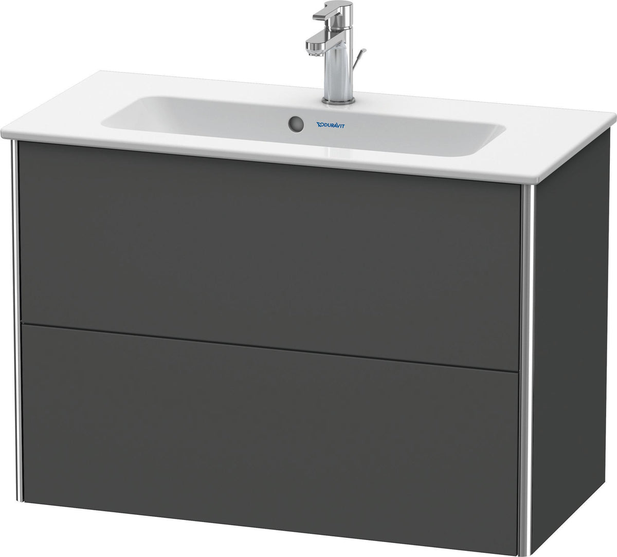 DURAVIT Waschtischunterbau XSquare, 2 Schubkästen, 560 x 810 x 388 mm, Graphit Matt