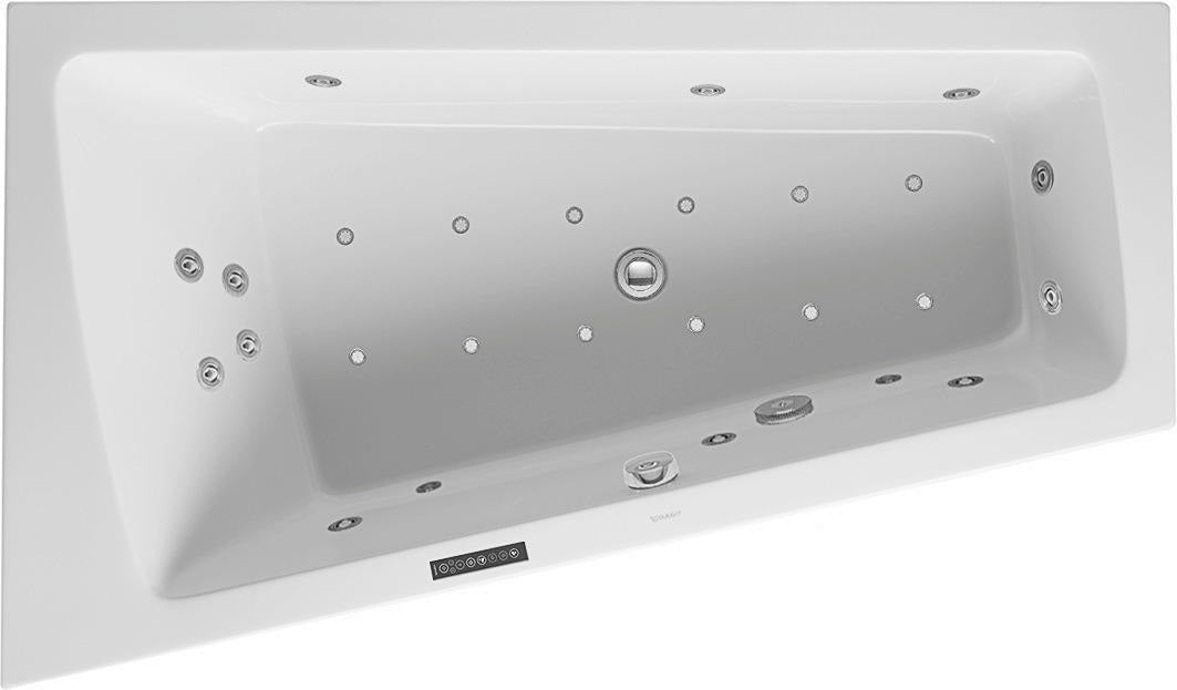DURAVIT Paiova Whirlwanne 1700x1000 mm weiß Einbauversion Ecke links Combi L mit Unterwasserbeleuchtung