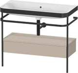 Duravit Happy D.2 Waschtischset mit Metallkonsole 975 mm taupe seidenmatt