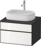 DURAVIT Zencha Konsolenwaschtischunterbau 650 mm Eiche Anthrazit mit Push-Open
