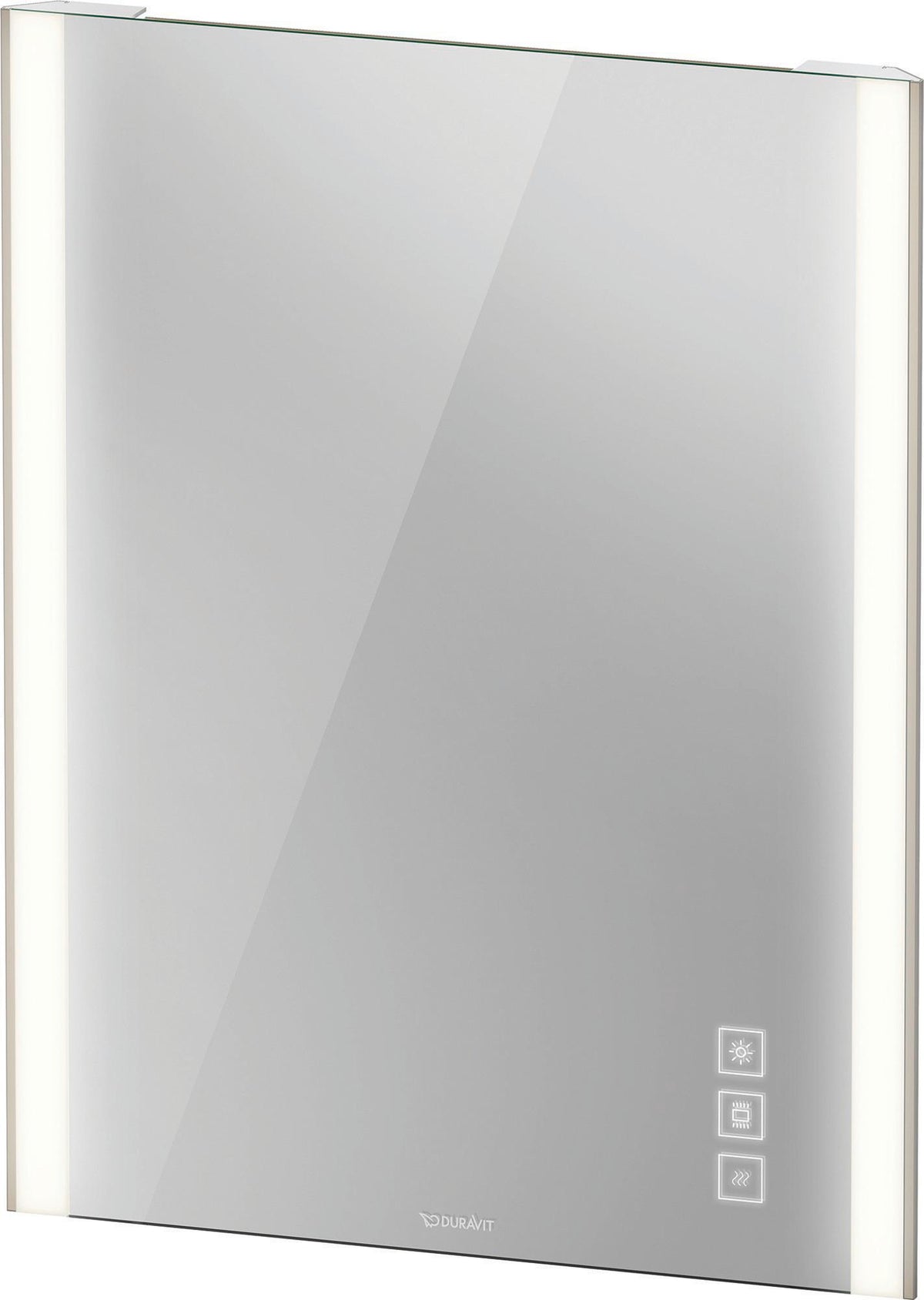 Duravit XViu Spiegel mit Beleuchtung 1020x800 mm schwarz matt – Touchless, IP44, Spiegelheizung