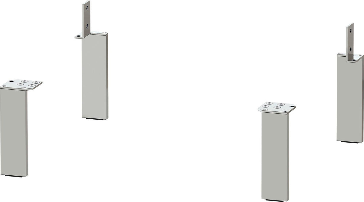 DURAVIT Brioso Sockelfuß 152x44x10 mm, 4 Stück, Betongrau Matt – Aluminium, inkl. Befestigungsmaterial