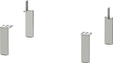 DURAVIT Brioso Sockelfuß 152x44x10 mm, 4 Stück, Betongrau Matt – Aluminium, inkl. Befestigungsmaterial