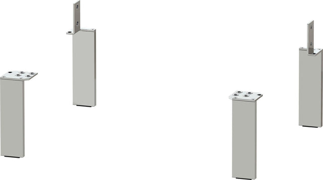 DURAVIT Brioso Sockelfuß 152x44x10 mm, 4 Stück, Betongrau Matt – Aluminium, inkl. Befestigungsmaterial