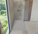 DURAVIT Sustano Duschwanne 1400x900x30 mm Mineralguss Hellgrau Matt – Rechteckig, Bodenbündig