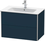 Duravit XSquare Waschtischunterbau 610 mm Nachtblau Seidenmatt mit 2 Schubkästen