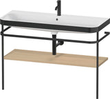 Duravit Happy D.2 c-bonded Waschtischset 1175 mm Mediterrane Eiche mit Metallkonsole – bodenstehend