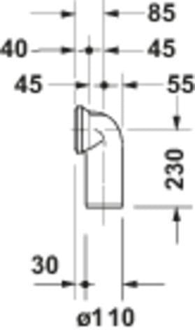 DURAVIT Vario-Anschluss-Set für WC mit Universal-Abgang inkl. Excenter – Kunststoff, 110 mm