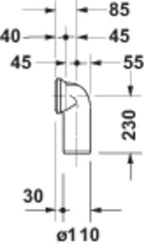 DURAVIT Vario-Anschluss-Set für WC mit Universal-Abgang inkl. Excenter – Kunststoff, 110 mm