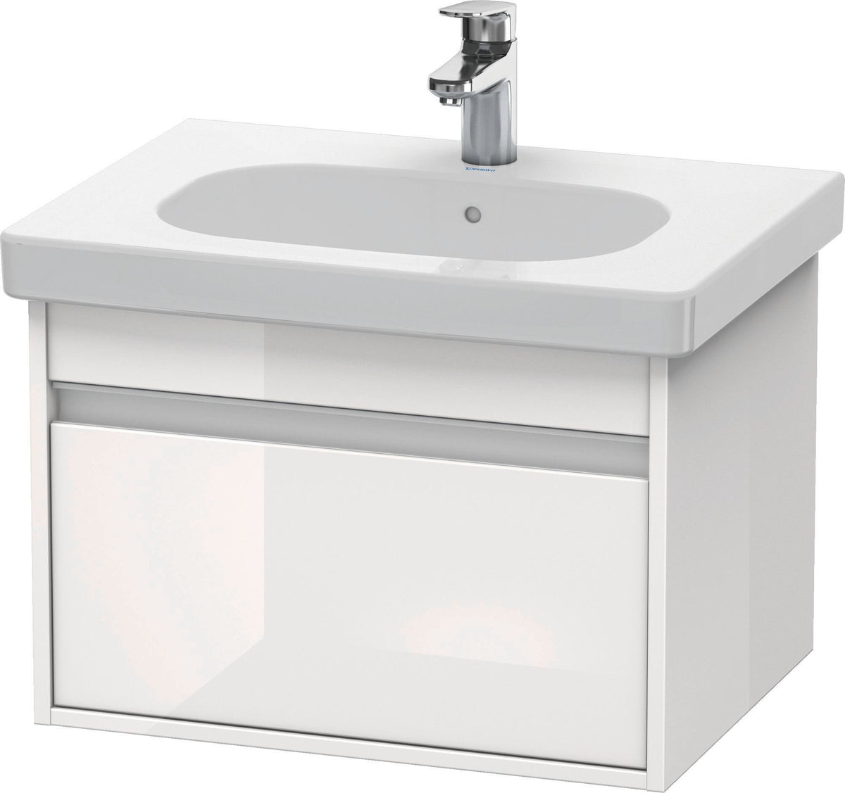 DURAVIT Ketho Waschtischunterbau 600 mm wandhängend basalt matt mit 1 Auszug