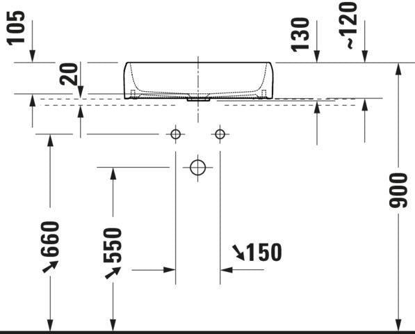 DURAVIT Qatego Aufsatzbecken 500 mm Weiß HygieneGlaze ohne Hahnloch und Überlauf