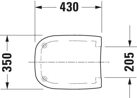 DURAVIT D-Code WC-Sitz ohne Absenkautomatik, Edelstahl-Scharniere, weiß