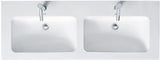 DURAVIT ME by Starck Doppel-Waschtisch 1300 mm, mit Überlauf, je 1 Hahnloch, weiß seidenmatt