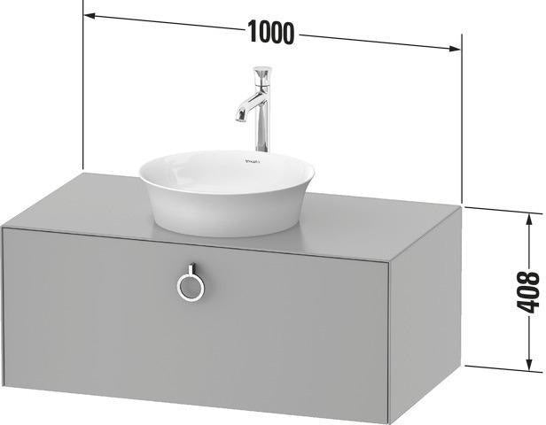 Duravit Waschtischunterbau White Tulip 1000 mm Nordic Weiß Seidenmatt von Philippe Starck