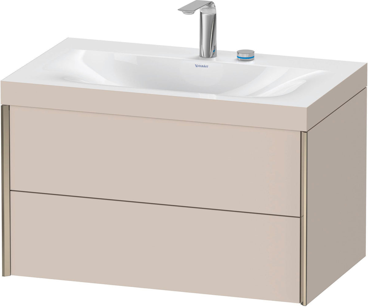 DURAVIT XViu c-bonded Waschtischset 800 mm wandhängend mit 2 Schubkästen und Tip-on-Technik