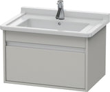 DURAVIT Ketho Waschtischunterbau 650 mm wandhängend basalt matt 1 Auszug