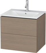 Duravit L-Cube Waschtischunterbau 481x620x550 mm, 2 Schubkästen, Amerikanisch Nussbaum – Wandhängend