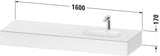 DURAVIT Qatego Einbau-Waschtisch mit Konsole 1600x550x170mm Hochglanz Matt Weiß