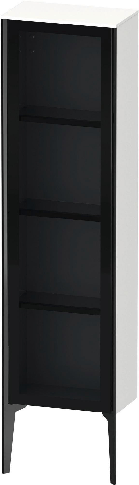 DURAVIT XViu Halbhochschrank 1330x400x240 mm, Glasfront betongrau matt, rechts, Push-Open