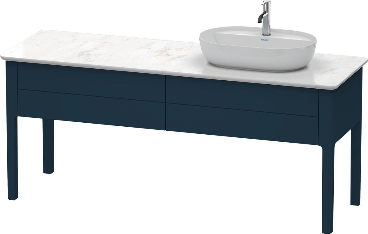 DURAVIT Luv Waschtischunterbau bodenstehend 1733 mm, 2 Auszüge, weiß seidenmatt, Becken links