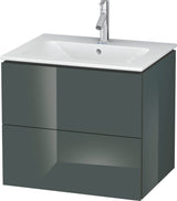 Duravit L-Cube Waschtischunterbau 481x620x550 mm, 2 Schubkästen, Amerikanisch Nussbaum – Wandhängend