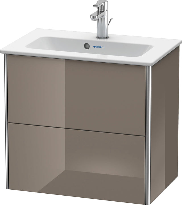 Duravit Waschtischunterbau XSquare, 2 Schubkästen, 560x610x388 mm, Flannel Grey Hochglanz