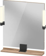 DURAVIT Sivida Spiegel 650 x 650 mm LED dimmbar mit Sensorschalter und Aufsatzleuchte Chrom/Weiß Matt