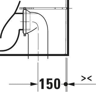 DURAVIT ME by Starck Stand-WC 650 mm weiß, spülrandlos, Tiefspüler, WonderGliss