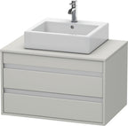 betongrau matt / 2 Schubladen / grau