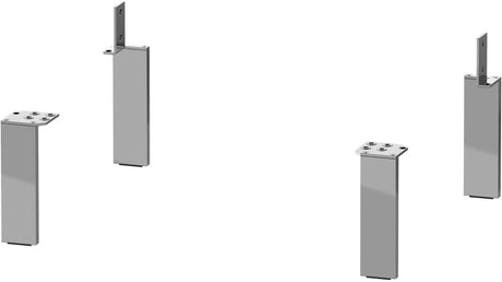 DURAVIT Brioso Sockelfuß 152x44x10 mm, 4 Stück, Betongrau Matt – Aluminium, inkl. Befestigungsmaterial
