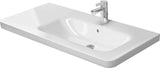 Duravit DuraStyle Möbelwaschtisch 1000 mm, Becken rechts, mit Überlauf, Hahnlochbank, weiß