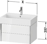 Duravit XVIU Waschtischunterbau 684 mm weiß matt mit Tip-On-Technik für Vero Air