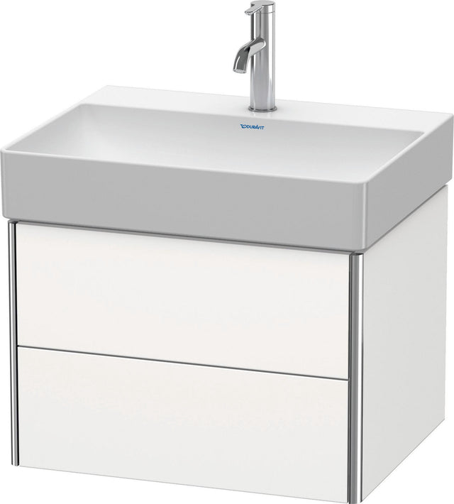Duravit XSquare Waschtischunterbau 584 mm, 2 Schubkästen, Weiß Seidenmatt, Wandmontage