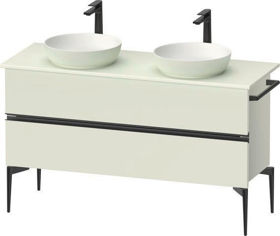 DURAVIT Sivida Konsolenwaschtischunterbau 1315 mm, bodenstehend, Weiß Matt, 2 Schubkästen