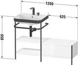 Duravit Waschtischset Happy D.2 Plus 1200x490mm Taupe Supermatt – Einrichtungssystem Nussbaum Mitte