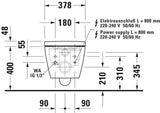 DURAVIT SensoWash Starck f Kompakt-Dusch-WC mit Sitzheizung, Warmluftfön und HygieneGlaze