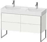 Duravit XSQUARE Waschtischunterbau 1184 mm mit 4 Auszügen, s-matt, Eiche, Anschlag links