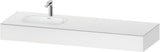 DURAVIT Qatego Einbau-Waschtisch mit Konsole 1600x550x170mm Weiß Hochglanz links