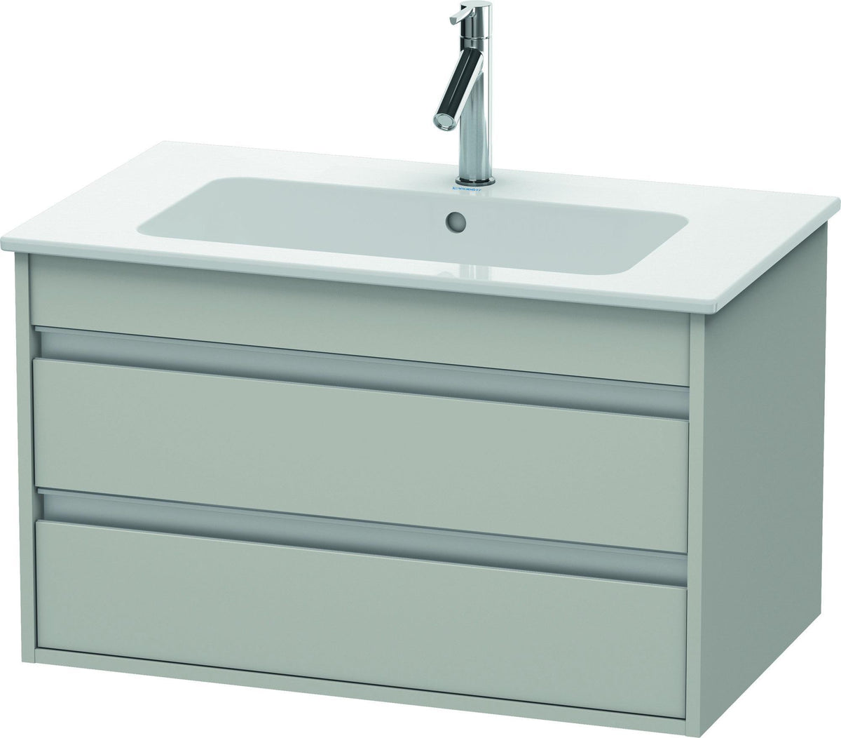 DURAVIT Ketho Waschtischunterbau 800 mm betongrau matt, 2 Schubladen, wandhängend, Soft-Close