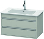 betongrau matt / 2 Schubladen / grau