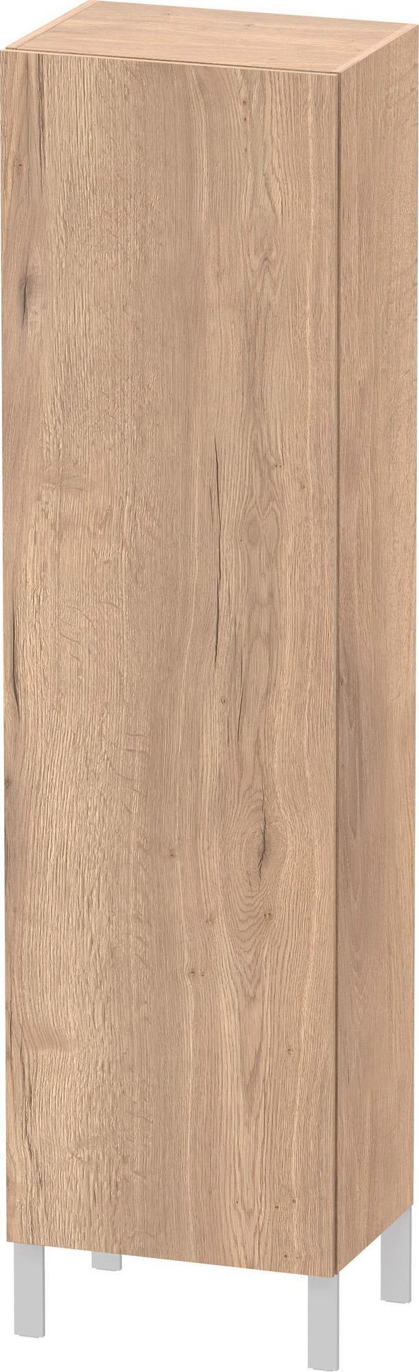 DURAVIT L-Cube Hochschrank 500 mm Eiche Marmor iert, wandhängend, Soft-Close, 1 Tür