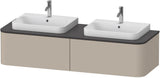 DURAVIT Happy D.2 Konsolenwaschtischunterbau 1600 mm Taupe supermatt mit Tip-On Technik