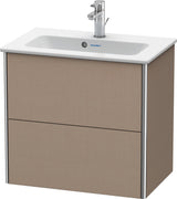 Duravit XSquare Waschtischunterbau 610 mm, 2 Schubkästen, Basalt Matt, wandhängend, Tip-On