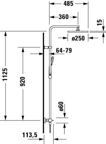 DURAVIT Duschsystem B.2 mit Kopfbrause & Handbrause, Brausethermostat, Chrom