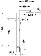 DURAVIT Duschsystem B.2 mit Kopfbrause & Handbrause, Brausethermostat, Chrom