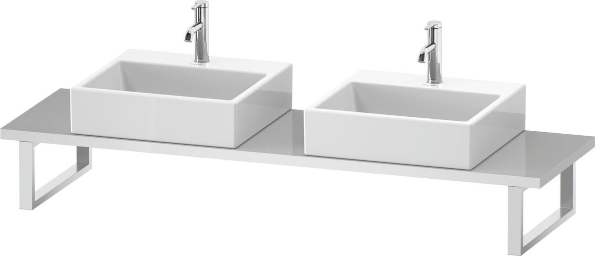 DURAVIT L-Cube Konsole variabel 2 Ausschnitte 30x480x800-2000 mm Dolomiti Grey HGL
