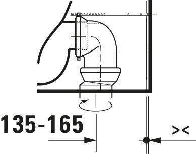 DURAVIT ME by Starck Stand-WC 650 mm weiß, spülrandlos, Tiefspüler, WonderGliss