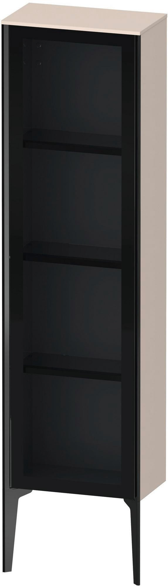 DURAVIT XViu Halbhochschrank 1330x400x240 mm, Glasfront betongrau matt, rechts, Push-Open